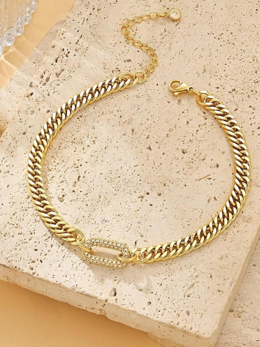 Gold Ankle Bracelets for Women Waterproof - Trendy 14K Gold Silver Plated Anklet - Picture 7 of 8